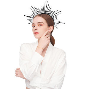 <span class=keywords><strong>Ninfa</strong></span> griega retro metal pelo aro accesorio fiesta graduación diosa Santa halo diadema - Product Image 3