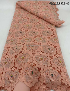 Tela de Encaje Guipur con Cordón y Pedrería 2026, Diseños Aso Oke para Vestidos de Fiesta para Mujeres Nigerianas - Product Image 5