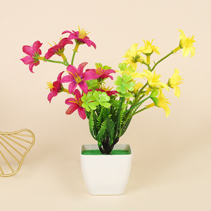 Yiwu Datuo Floristería, Flores Artificiales, Plantas en Maceta de 14x22 cm, Decoración Realista para el Hogar, Adorno de Escritorio - Product Image 4