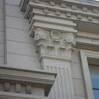 Composants muraux extérieurs en mousse écologiques et durables modernes, colonnes de moulage de pilier romain en EPS pour villa et hôtel, longueur de 2 m