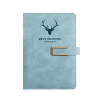 Carnet à couverture rigide personnalisable avec porte-stylo, motif tête de cerf, fermoir en U, étanche, vente en gros Chine, pour l'école