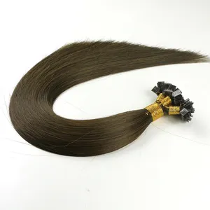 Xinda extensiones de cabello doble dibujar virgen marrón oscuro Remy cabello Real de consejos extensiones de cabello humano