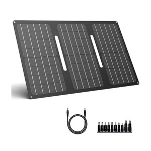 Panel <span class=keywords><strong>Solar</strong></span> Plegable Monocristalino de 30W con 23% de Eficiencia, Panel <span class=keywords><strong>Solar</strong></span> Portátil Ligero - Product Image 1