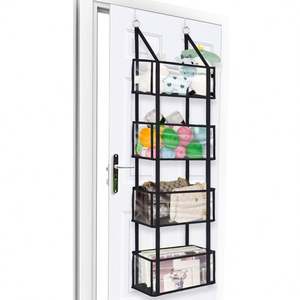 Nouveauté Sac de rangement suspendu en tissu pliable à 4 couches, rangement de jouets sur porte, rangement de jouets en plastique pour enfants - Product Image 6