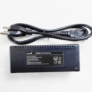 Sunsoont industrial power supply module high power output 60W 52V/1.2A single port 1000M gigabit PoE injector