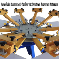 Máquina de Serigrafía Ruida OEM/ODM Carousel de 8 Colores y 8 Estaciones para Camisetas con Impresión Plana