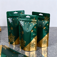 Sacs d'emballage de Noël sur mesure pour bonbons, avec encoche de déchirement, design festif pour cadeaux de bonbons gélifiés et de gelée, idéal pour les fêtes
