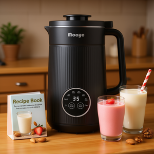 เครื่องทำนมถั่วมูเย่ 1000 มล. 600 วัตต์ สแตนเลสสตีล ทำความสะอาดตัวเองได้ ควบคุมด้วยระบบอิเล็กทรอนิกส์ เครื่องทำนมจากพืช พร้อมฟังก์ชั่นอุ่นร้อน - Product Image 2