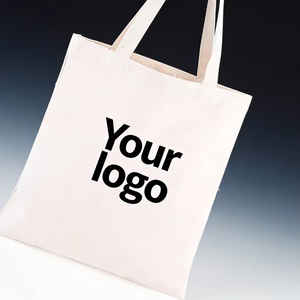 Sacs fourre-tout en toile de polyester blancs vierges à sublimation avec logo imprimé personnalisé Fermeture à lacets rapide - Product Image 1