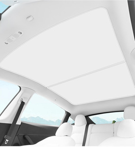 Huanxin Y pare-soleil en cristal <span class=keywords><strong>de</strong></span> glace pour Tesla modèle 3 puits <span class=keywords><strong>de</strong></span> lumière fendu pare-soleil <span class=keywords><strong>toit</strong></span> <span class=keywords><strong>de</strong></span> voiture intérieur Protection solaire parapluie Kits intérieurs - Product Image 3