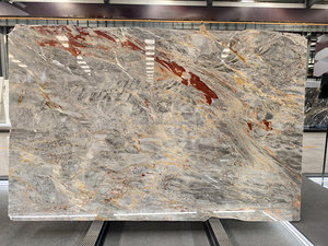 Dalles de marbre Premium Breccia Sarrancolin Versailles pour comptoirs de cuisine modernes, dessus de vanité, carreaux muraux et de sol, et aménagements intérieurs - Product Image 1