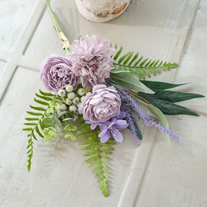 Bouquet de roses artificielles Qinghuan en mousse plastique, maille métallique, tissu, pour décoration de mariage, décoration murale, notes manuscrites - Product Image 3