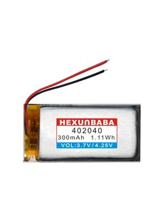 3.7V 300mAh 402040 2 dây polymer lithium ion Li-ion pin cho TWS MP3 DVD GPS ngân hàng điện Tai nghe L008 - Product Image 2