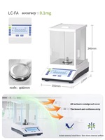 Balance analytique 0,0001g Haute précision Balance de laboratoire électronique Acier inoxydable Capacité 320g Affichage LCD Fonction de comptage