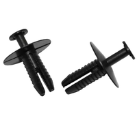 Clips de fixation en plastique noir à poussoir pour voiture, attaches de garniture de carrosserie, tête de 19 mm, tige de 16 mm, pointe de 7 mm, clips rivets pour panneaux de véhicule