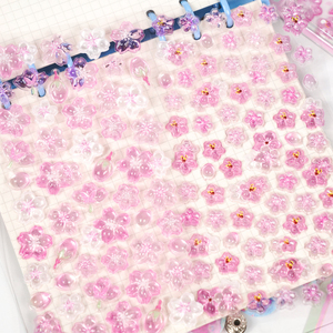 Nouveaux autocollants pour carnet en cristal 3D à l'effigie de fleurs de <span class=keywords><strong>cerisier</strong></span> de style <span class=keywords><strong>japonais</strong></span> - Product Image 2