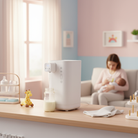 Baphiya Baby Milk Modulator BBM-3803 1.5L Bouilloire électrique à écran tactile Préparation des aliments pour bébés Élimination du chlore Ébullition rapide Ménage