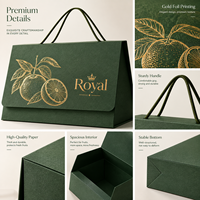 Boîte cadeau de luxe personnalisée pour fruits, fermeture magnétique, estampage à chaud doré, carton ondulé imprimé sur mesure, coffrets cadeaux haut de gamme