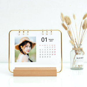 Cung cấp trực tiếp bàn gỗ với máy tính xách tay sáng tạo công ty Bảng lịch và sử dụng đồng hồ bao gồm hộp quà tặng - Product Image 1