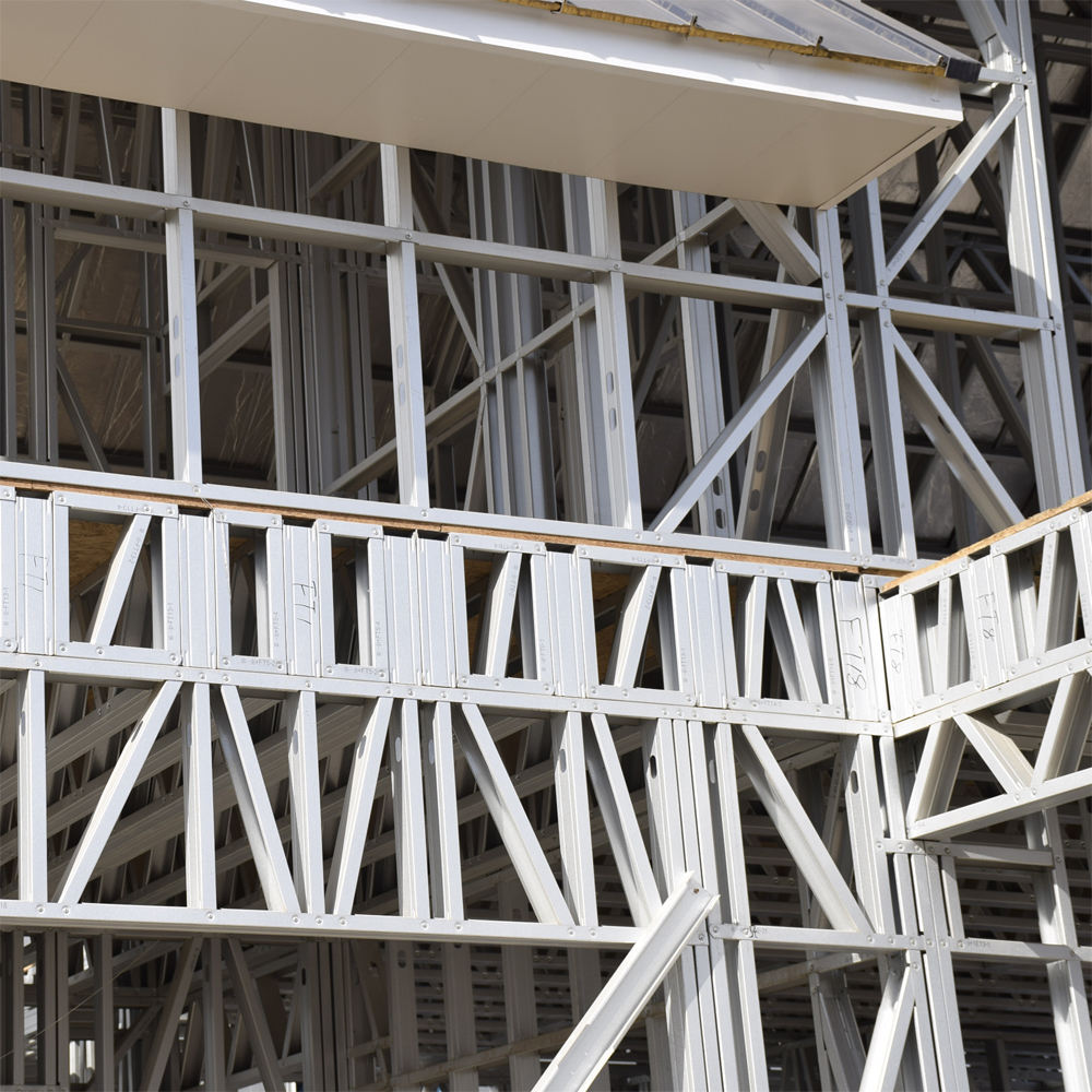 g550 az150镀锌光规冷弯型钢框架预制建筑房屋 - buy steel frame