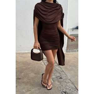 Robe d'été sexy Molly Brown avec fermetures éclair, élégante pour les fêtes, style doux, motif uni, tailles XS-XL, légère pour la journée, col carré, sans bretelles - Product Image 4