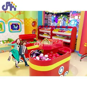 Nouveau design enfants aire de jeux jouer sable jeu de rôle meubles playhouse piscines à balles jeux souples toboggans parc intérieur