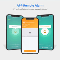 Détecteur de fuite d'eau intelligent Zemismart Tuya Zigbee, alarme de sécurité contre les débordements, capteur de fuite d'eau, fonctionne avec Homekit via ZMHK-01