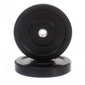 Piastra del peso del bilanciere di vendita diretta in fabbrica, piastra del peso del paraurti in gomma completa, piastra di gomma piena nera - Product Image 5