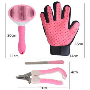 Guantes de plástico para el cuidado de perros y gatos Kit de cepillo de belleza para limpieza de mascotas - Product Image 2