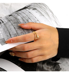 แหวนงูชุบทองวินเทจสัตว์ปรับเปิดแหวนกับที่ดีที่สุดลูกบาศก์เซอร์โคเนียสำหรับผู้หญิงวัยรุ่นหญิง - Product Image 5