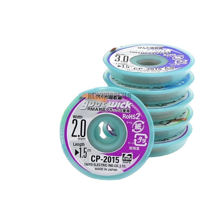 CP1515 CP2015 CP2515 CP3515 оригинальный аксессуар для паяльника Goot Wick плетеный медный провод для удаления припоя BGA