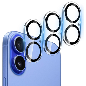 ตัวป้องกันเลนส์กล้องสำหรับ <span class=keywords><strong>iPhone</strong></span> 16 16 Plus เลนส์กล้องวงกลมสีดำใส + เลนส์กล้องทรงกลมสำหรับ <span class=keywords><strong>iPhone</strong></span> 16 <span class=keywords><strong>Pro</strong></span> <span class=keywords><strong>Max</strong></span> 2024 - Product Image 1