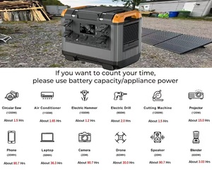 Home Power Station 2400W 230V/110V Portable MPPT <b>Rechargeable</b> Emergency Pure Sine Wave Solar Camping Jump - Product Image 5