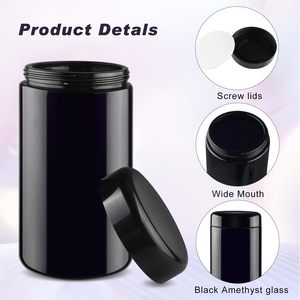 Frascos de Vidrio Violeta Oscuro con Protección UV de 50ml a 1000ml con Tapa de Baquelita a Prueba de Olores para Gelatina, Leche, Alimentos para Bebés y Aceite de Oliva - Product Image 2
