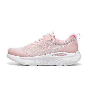 Chaussures <span class=keywords><strong>de</strong></span> sport pour femmes, nouvelle <span class=keywords><strong>tendance</strong></span>, respirantes, tige en maille Fly Knit, doublure en coton, lacets, fabrication personnalisée - Product Image 1