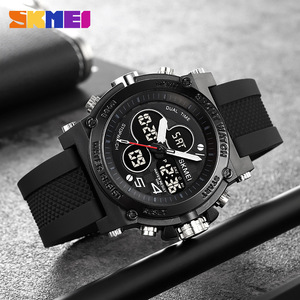 Skmei Sport Watch Dual Time Digital Men's Watch Silicone Strap Water Resistant Chronograph Feature - Product Image 4