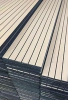 Panneau acoustique en lattes de bois personnalisé, panneau mural absorbant le son pour la décoration intérieure et la réduction du bruit