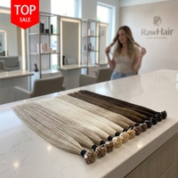 Extensions de cheveux en kératine 100% Remy Super Double Drawn à prix de gros, livraison rapide, pour échantillon