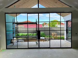 باب حديدي بسيط حديث من الفولاذ الصلب طراز كريتال بروفيل W37 مع تصميم شبكي، أبواب فرنسية تستخدم لتقسيم المكاتب - Product Image 6