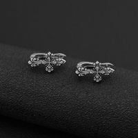 Boucles d'oreilles croisées rétro hip-hop tendance Gaovo en acier inoxydable, bijoux d'oreille vintage à crochet pour hommes et femmes, pour les fêtes et le quotidien