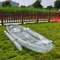 Bateau transparent de haute qualité pour kayak aquatique, bateau transparent pour 2 personnes