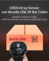 Lector de Códigos de Barras Inalámbrico Portátil Android, Escáner de Códigos QR 1D Mini USB de Mano, en Existencia, Uso Comercial