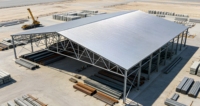 Bâtiment préfabriqué en structure acier sur mesure, atelier métallique préfabriqué à faible coût pour entrepôt et bâtiment industriel