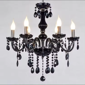 Lampes de lustre tendance Bougie de fumée noire Lustres en cristal uniques modernes à 11 lumières pour salle à manger - Product Image 2