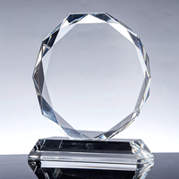 Gravure Laser personnalisée récompenses d'entreprise trophée en verre cristal récompense trophée en verre cristal