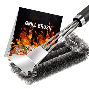 Cepillo para Barbacoa <span class=keywords><strong>de</strong></span> Acero Inoxidable con Raspador, Herramientas <span class=keywords><strong>de</strong></span> Limpieza <span class=keywords><strong>de</strong></span> <span class=keywords><strong>Parrillas</strong></span> Metálicas, <span class=keywords><strong>Limpiador</strong></span> <span class=keywords><strong>de</strong></span> <span class=keywords><strong>Hornos</strong></span> para Barbacoa - Product Image 1