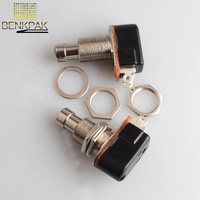 Sakelar Pedal Kaki Tombol Tekan Sentuh Lembut SPST Momentary untuk Gitar Elektrik, Sakelar Logam Elektronik OFF-Momentary on