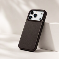 Casing Ponsel Kulit Asli Mewah untuk iPhone 18 Pro Max Mini Dompet Tempat Kartu Magnetik dengan Logo Kustom OEM/ODM Model Ponsel
