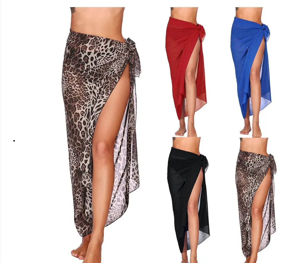 Nuove donne sarong da spiaggia sciarpe estive in Chiffon asciugamano taglie forti costumi da bagno da donna coprispalle sciarpa Pareo sarong tribali polinesiani