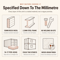 Villa Modulaire de Luxe Personnalisée et Démontable à 2 Étages, Maison Mobile, Micro-Maison, Préfabriquée, Conteneurs Préfabriqués